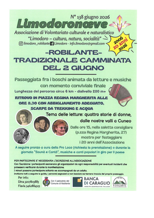 Tradizionale camminata del LIMODORO
martedì 2 giugno 2026