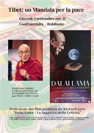 TIBET. un Mandala per la Pace
da Giovedì 3 settembre a domenica 6 settembre 2026